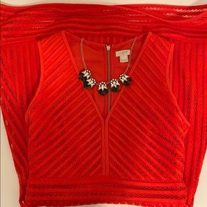 J. Crew Red Sleeveless Dress